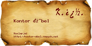 Kontor Ábel névjegykártya