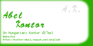 abel kontor business card